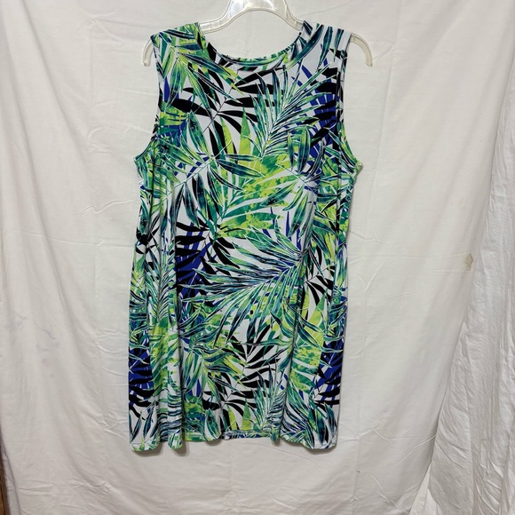 Apt 9 tropical print sleeveless swing dress. - Picture 2 of 10